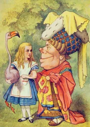 Alice med hertuginden, illustration fra «Alice i Eventyrland» af Lewis Carroll (1832-9)
